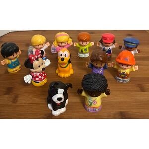 Lot 12 Fisher Price Little People Figures  - Disney, School, Construction toys